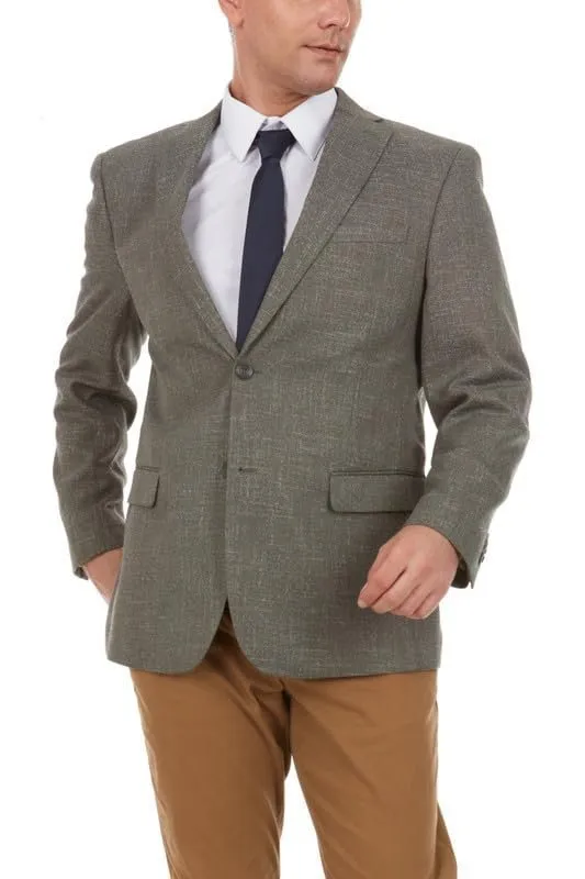 Adam Baker Men's Single Breasted Modern Fit Blazer/Sport Coat - Olive