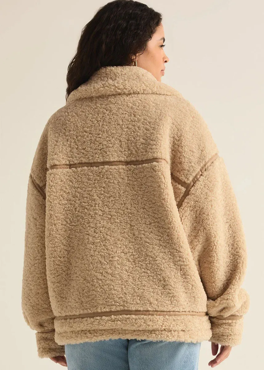 Ari Sherpa Coat - Fossil