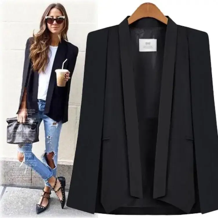 Aurora Cape Blazer in White and Black