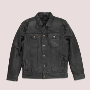 B3 Black Rugged Sheepskin Motorcycle Jacket