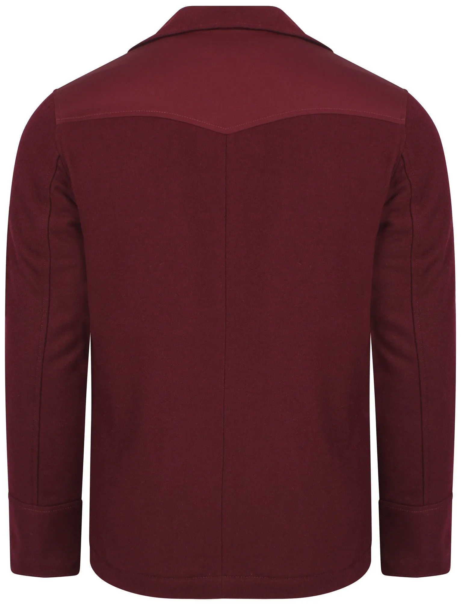 Baughman Wool Rich Double Breasted Jacket in Oxblood - Dissident