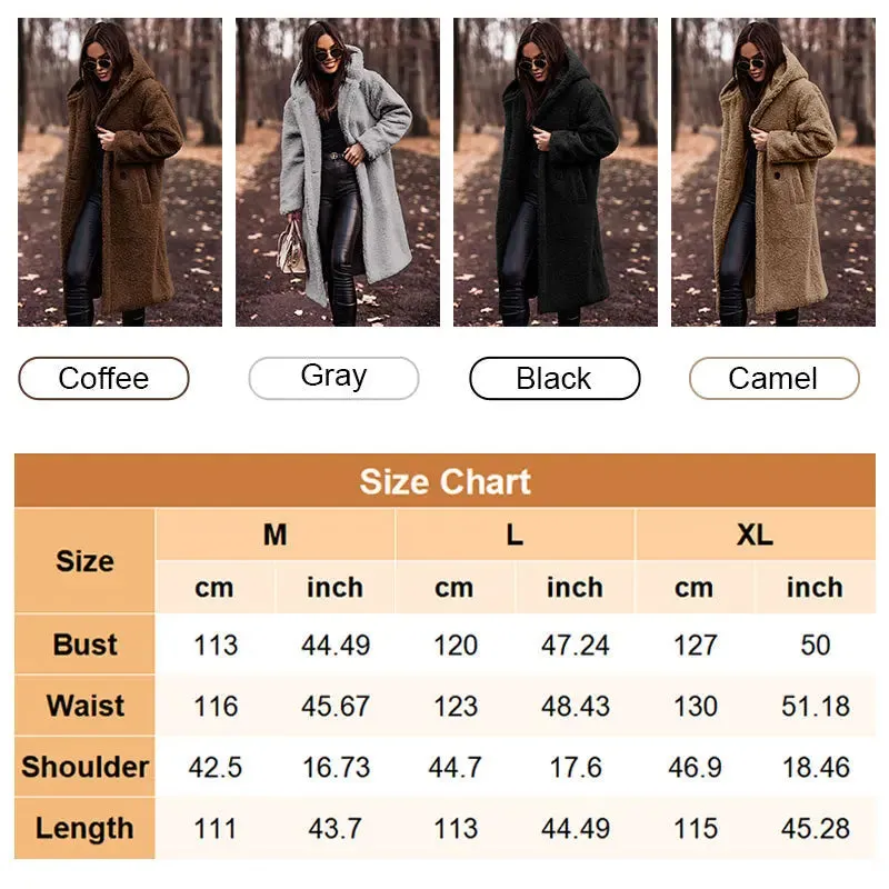 [Best Gift For Her] Women's Hooded Woolen Overcoat