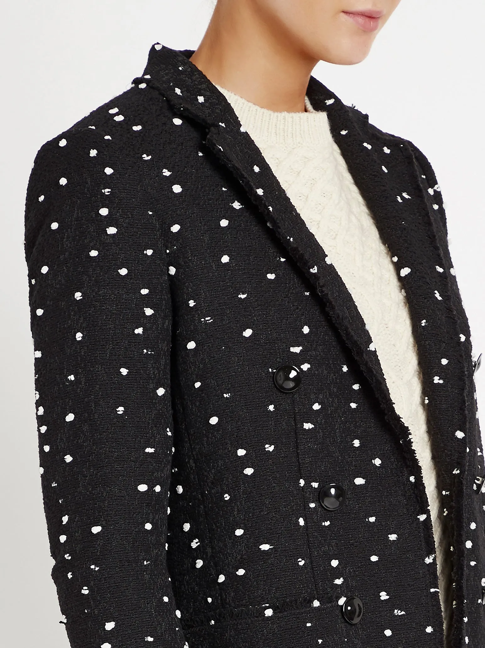 Boucle Dot Tweed Blazer