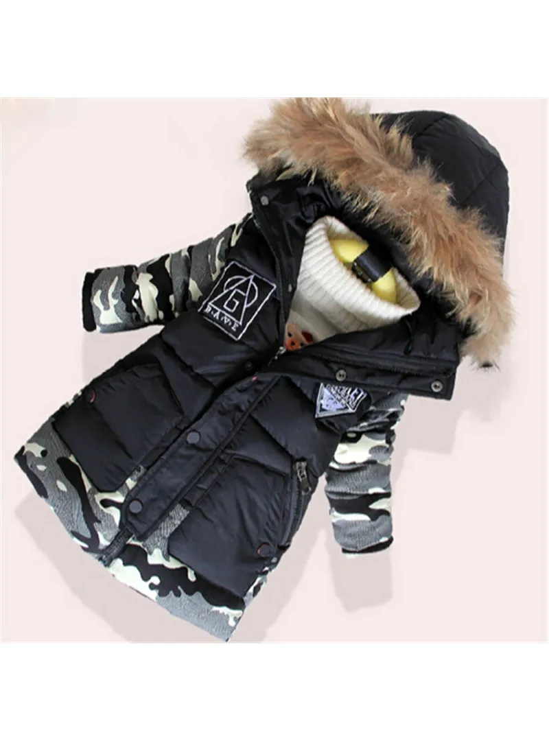 Boys Parka Childen Winter Jackets Warm