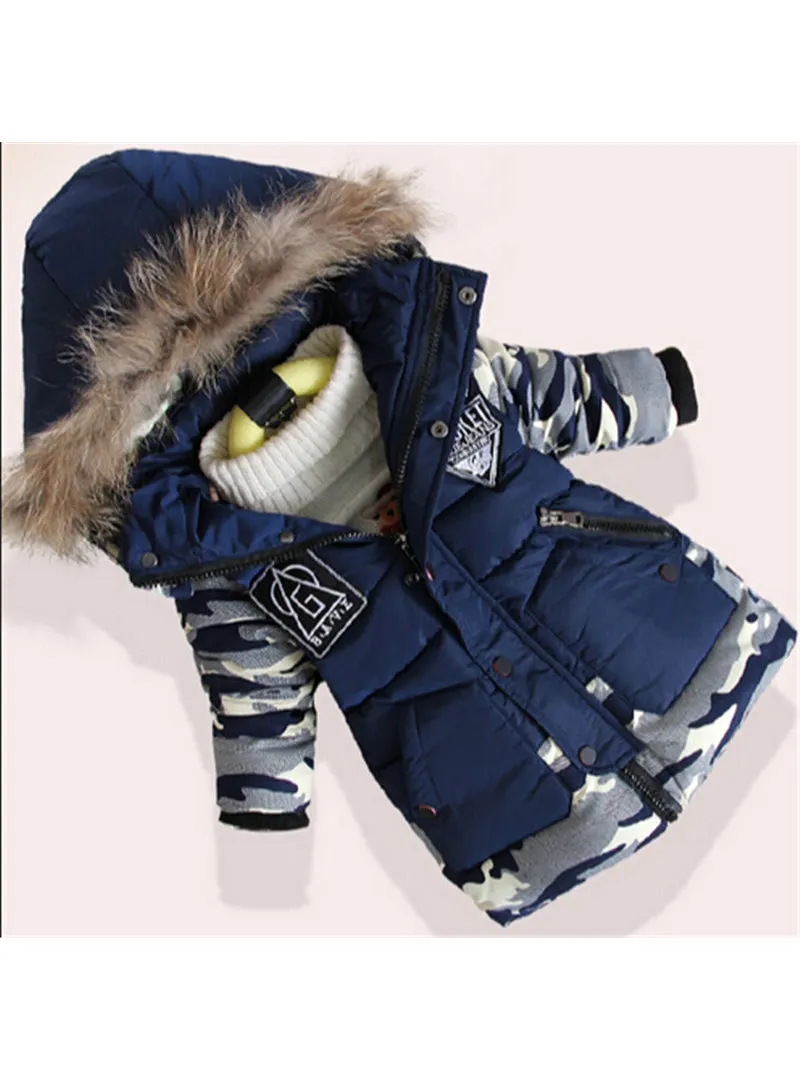 Boys Parka Childen Winter Jackets Warm