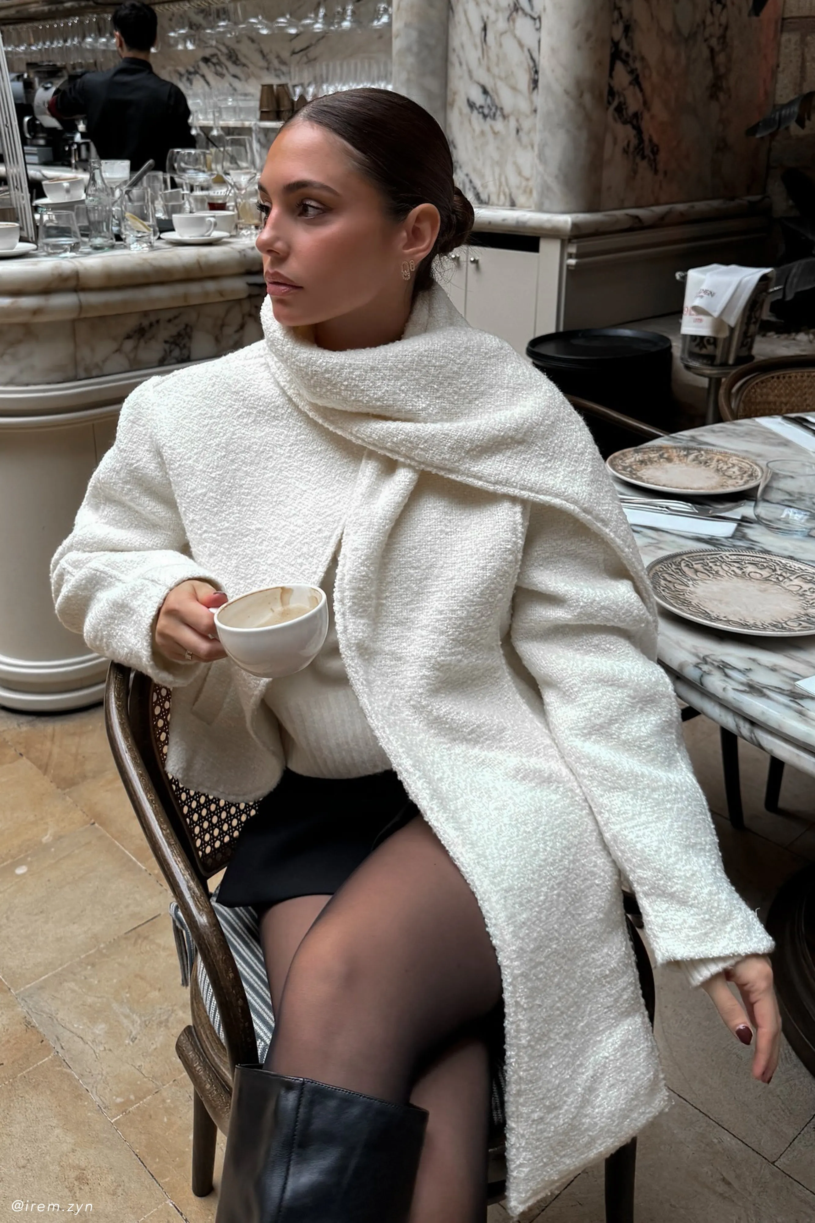 Bree Scarf And Jacket - Ivory