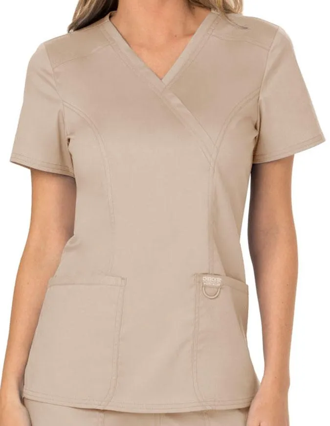 Cherokee Workwear Revolution Women's Mock Wrap Top