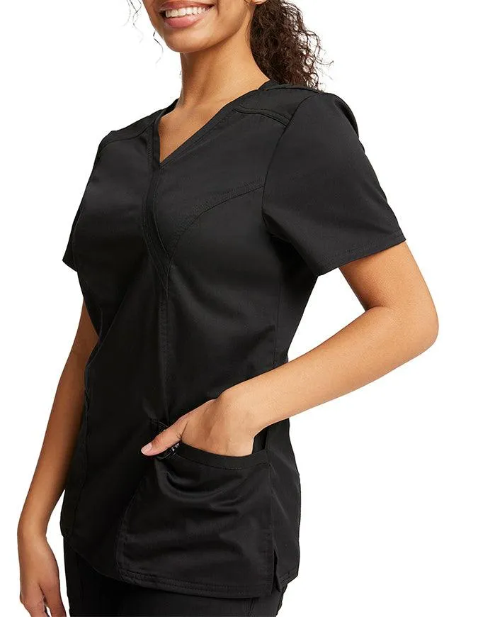 Cherokee Workwear Revolution Women's Mock Wrap Top