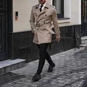 Classic British Style Short Trench Coat