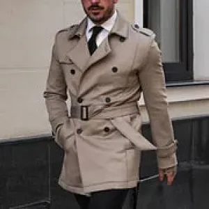 Classic British Style Short Trench Coat