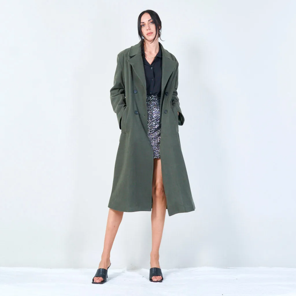 Classic double-breasted trench coat wholesale