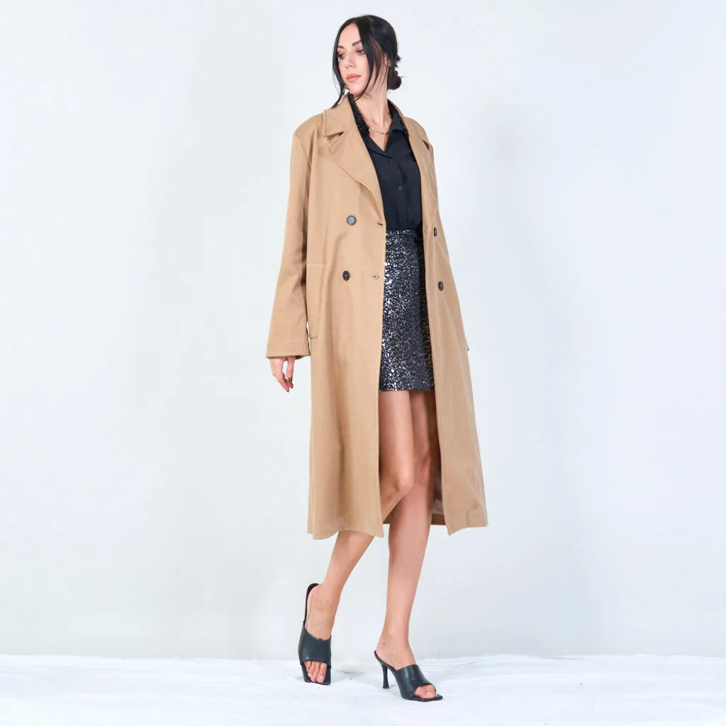 Classic double-breasted trench coat wholesale