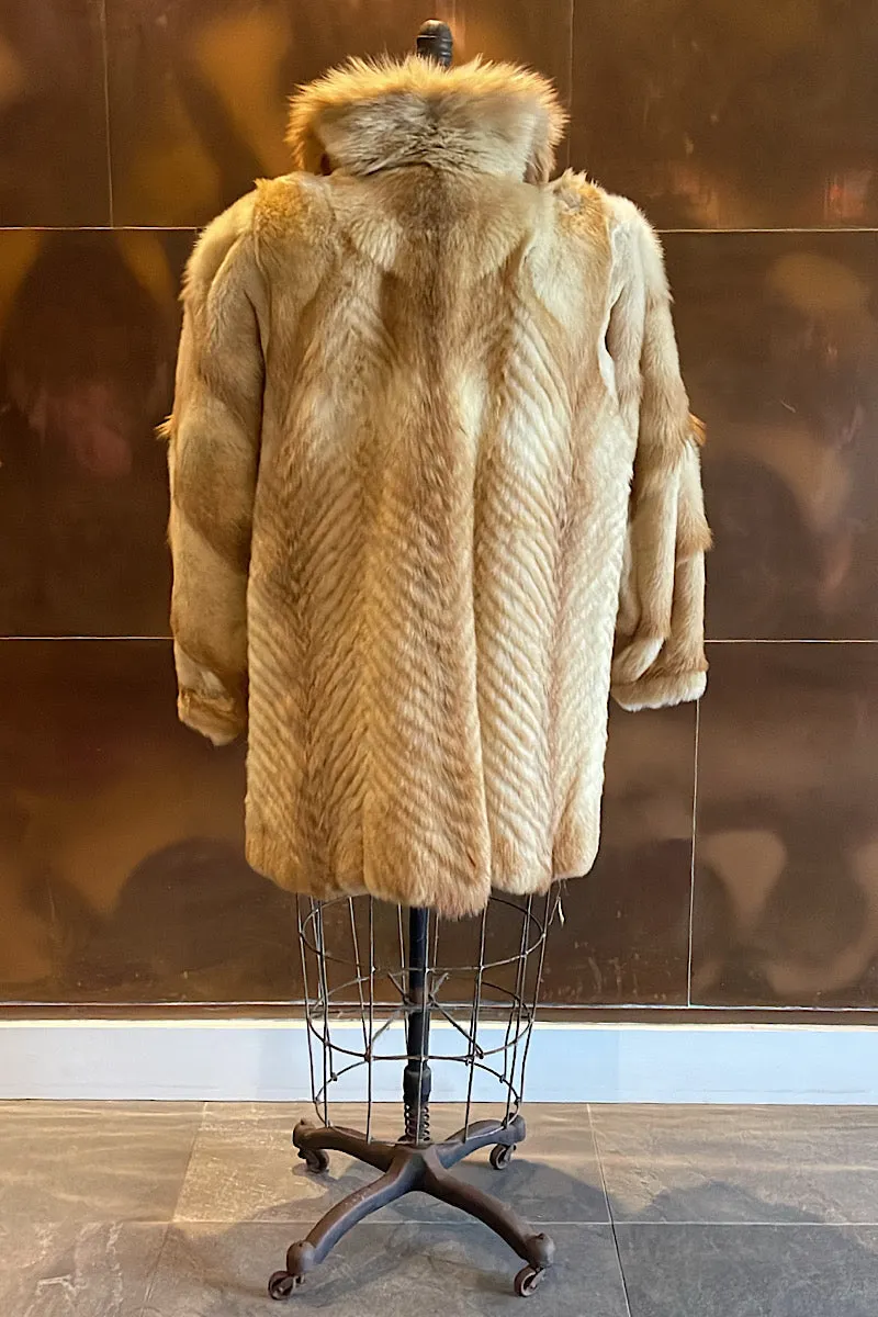 Cream Fox Fur Coat