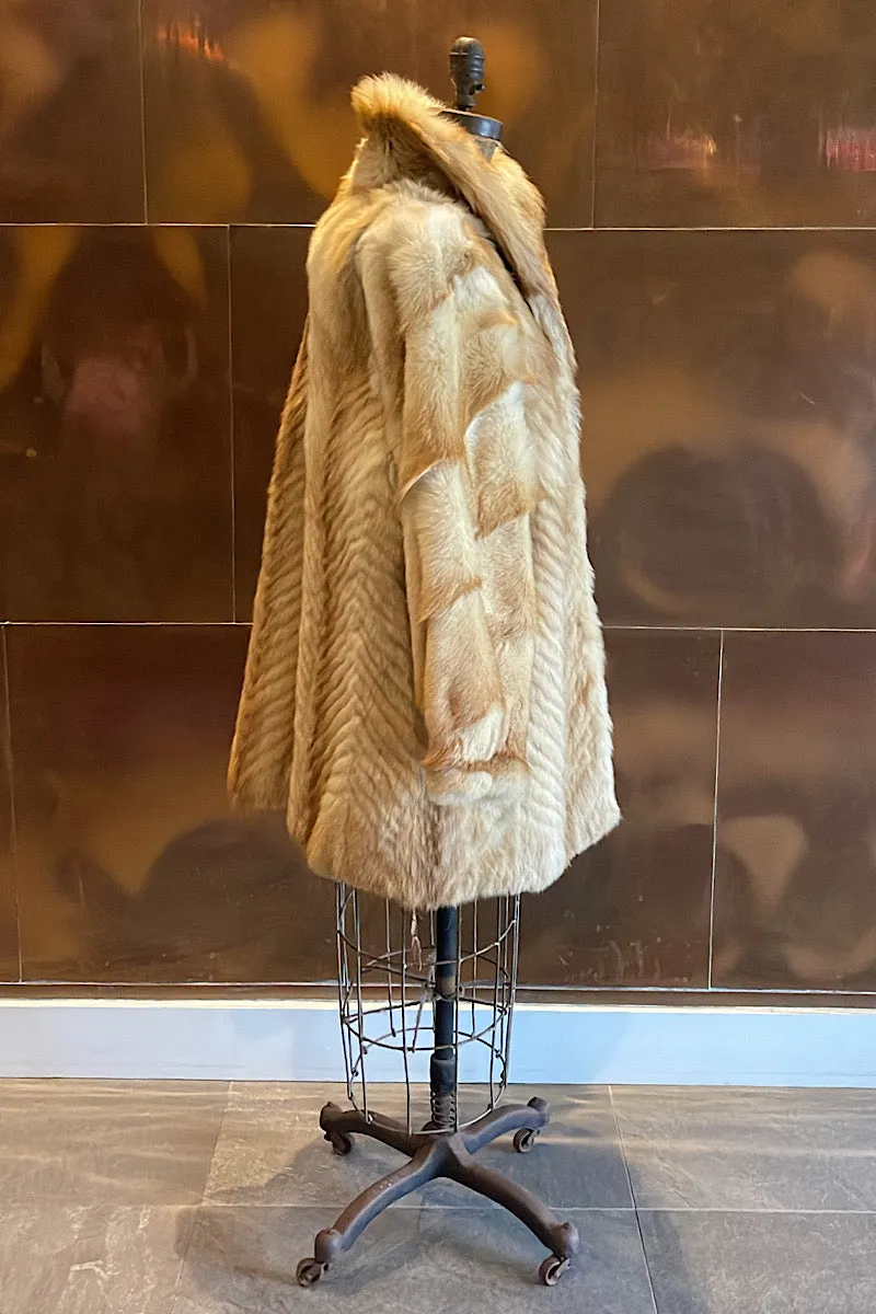 Cream Fox Fur Coat