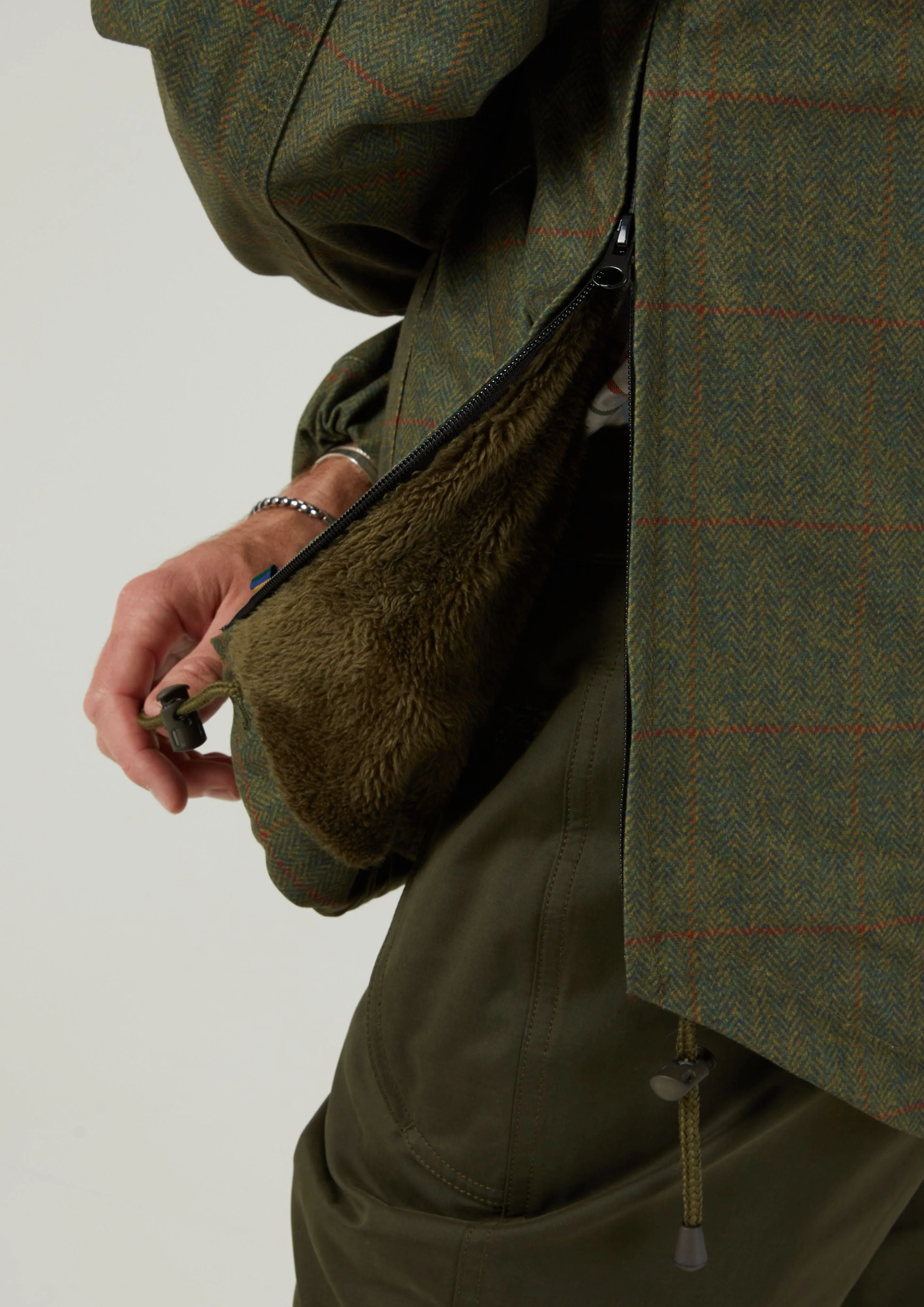 Didsmere Men's Technical Tweed Shooting Smock In Olive - Regular Fit