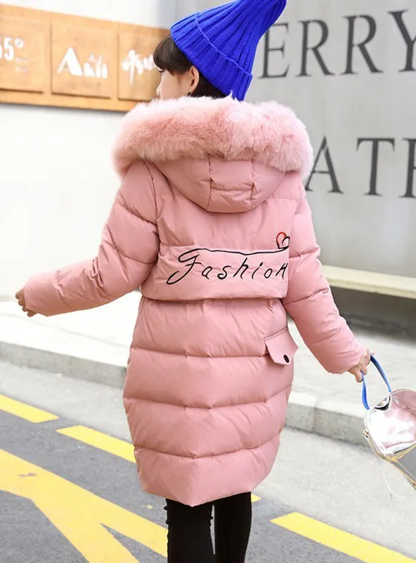 Duck Down Jacket For Girl Clothes Outerwear Fur