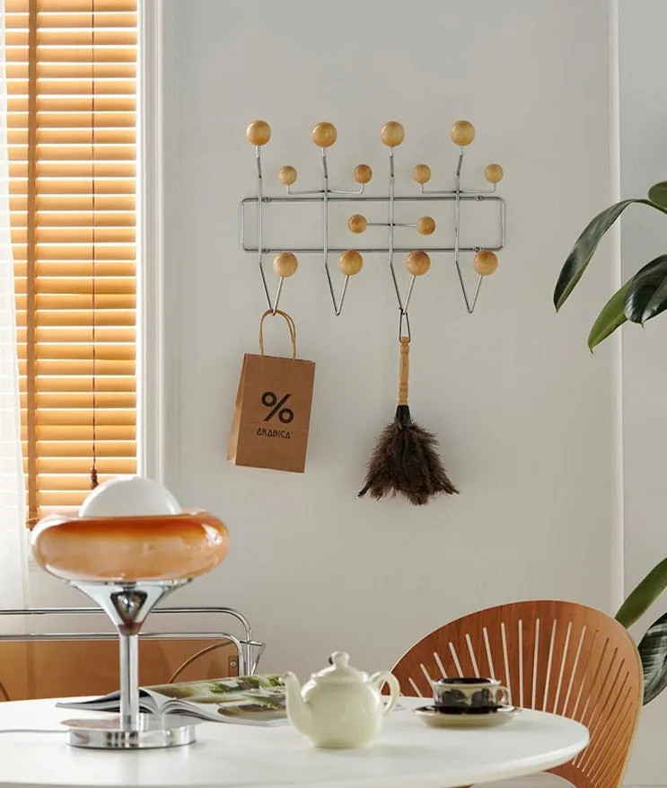 Eames Beech Dot Mid Century Style Wall Hook Rack