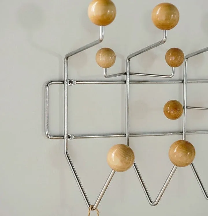 Eames Beech Dot Mid Century Style Wall Hook Rack