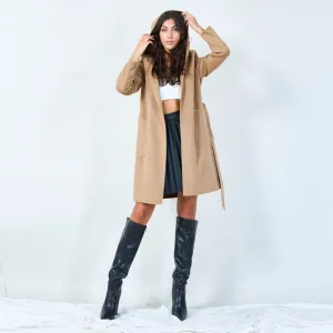 Elegant belted wrap coat wholesale