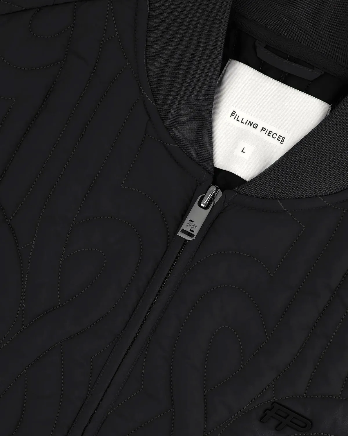 Filling Pieces Bomber Quilted Black