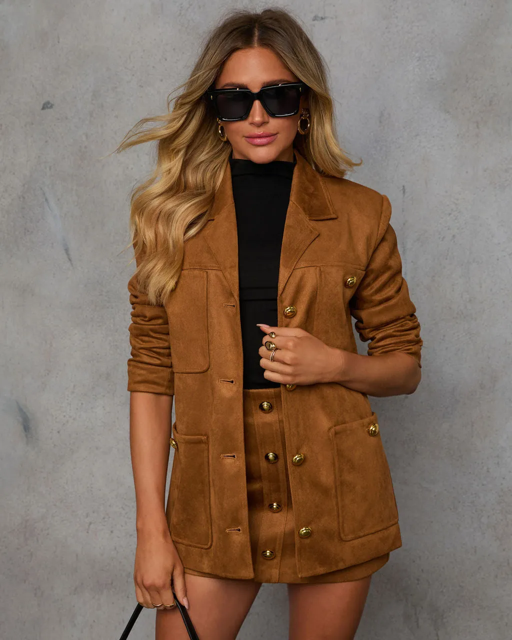 Fit Me In Oversized Faux Suede Jacket