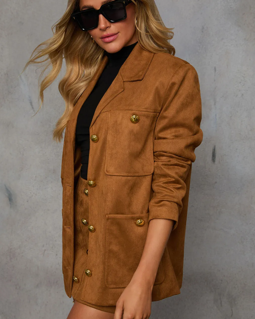 Fit Me In Oversized Faux Suede Jacket