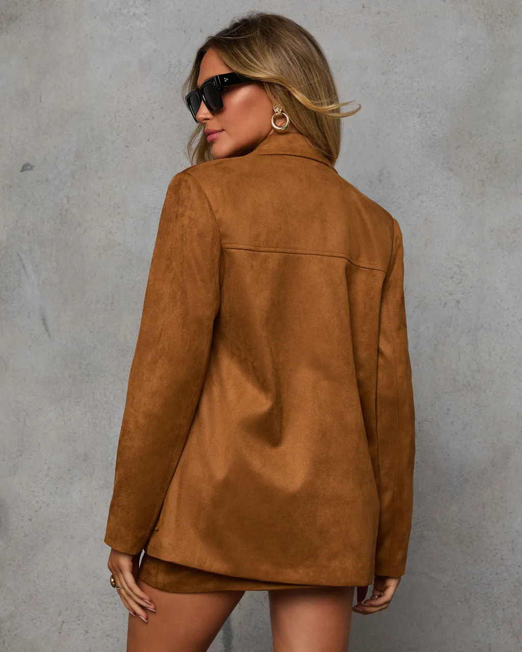 Fit Me In Oversized Faux Suede Jacket