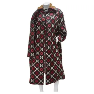 Gucci Diamond Wool GG Logo Oversized Cape Coat