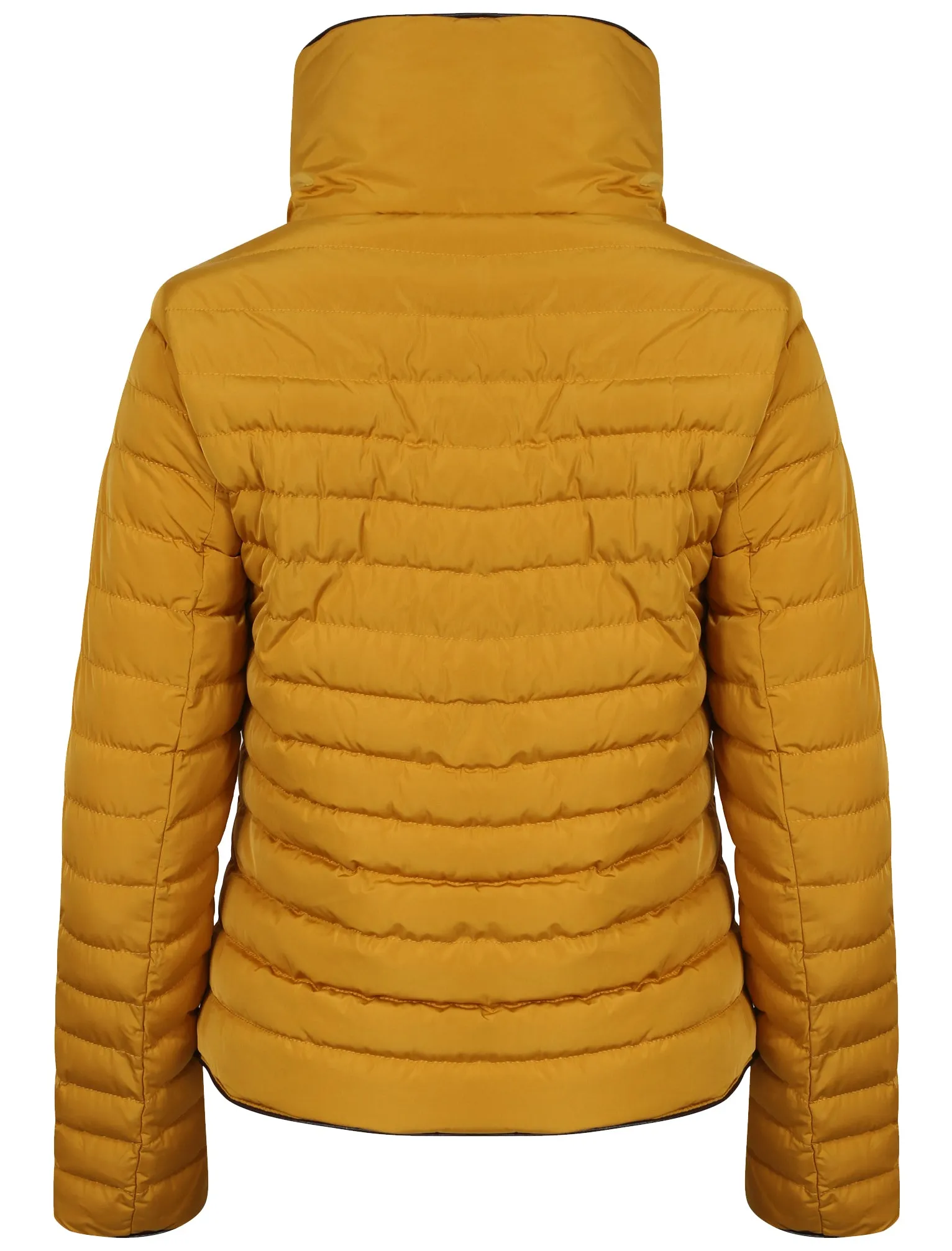 Honey Funnel Neck Quilted Jacket in Old Gold - Tokyo Laundry