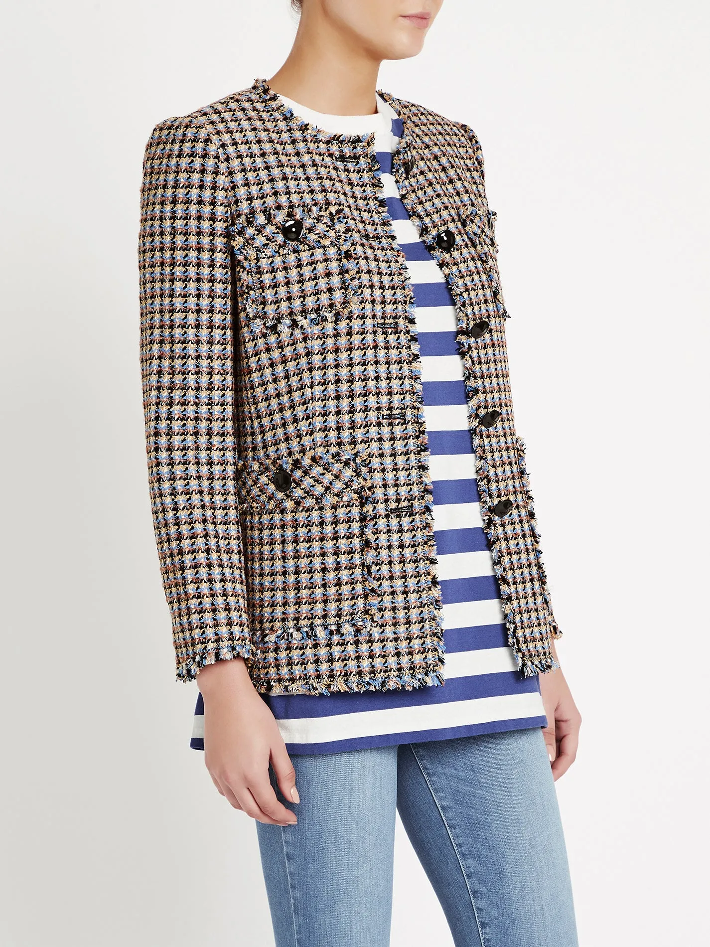 Houndstooth Tweed Jacket