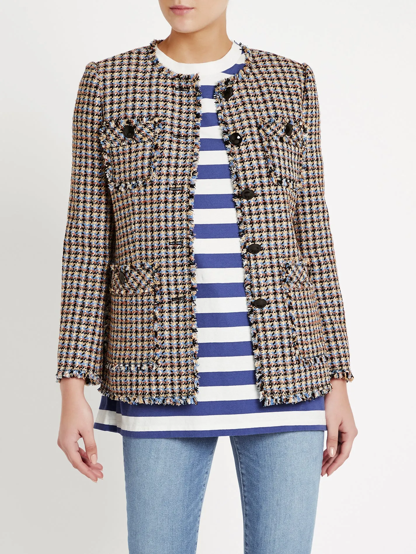 Houndstooth Tweed Jacket