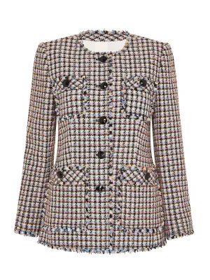 Houndstooth Tweed Jacket