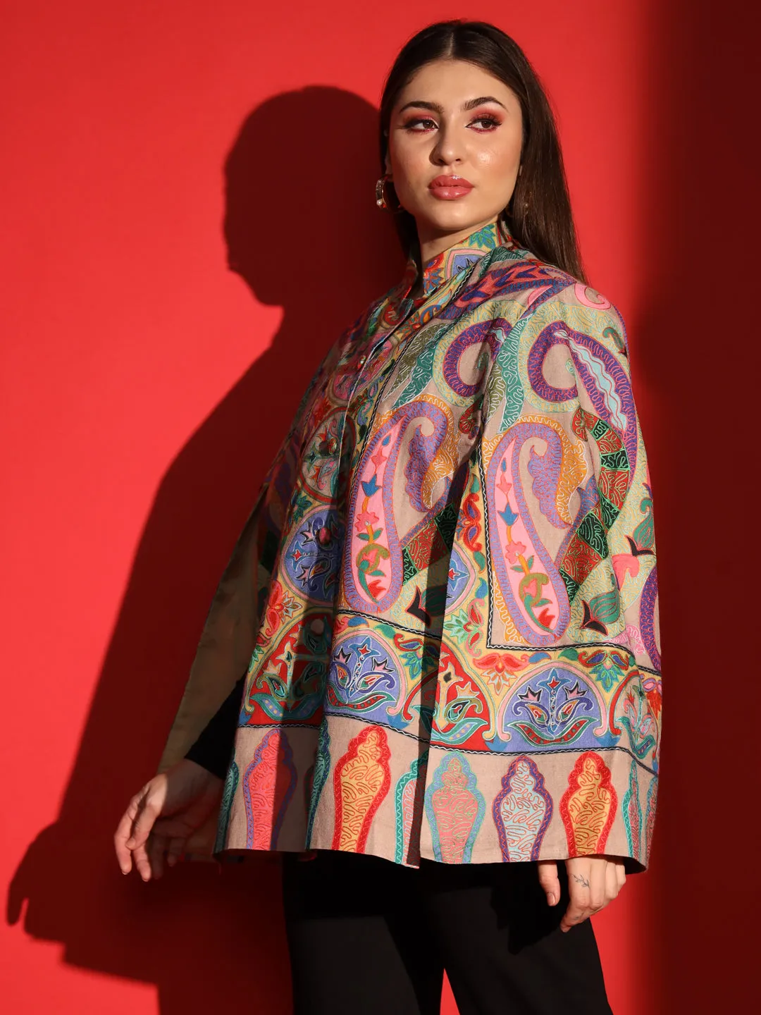 Kalamkari cape for women : Free Size