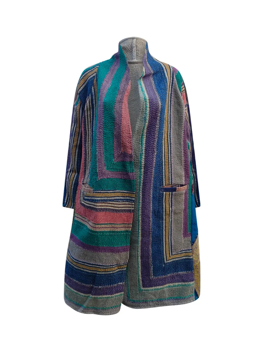 kantha vintage coat long navya