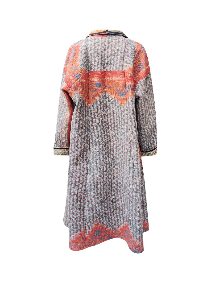 kantha vintage dress coat long yashvi