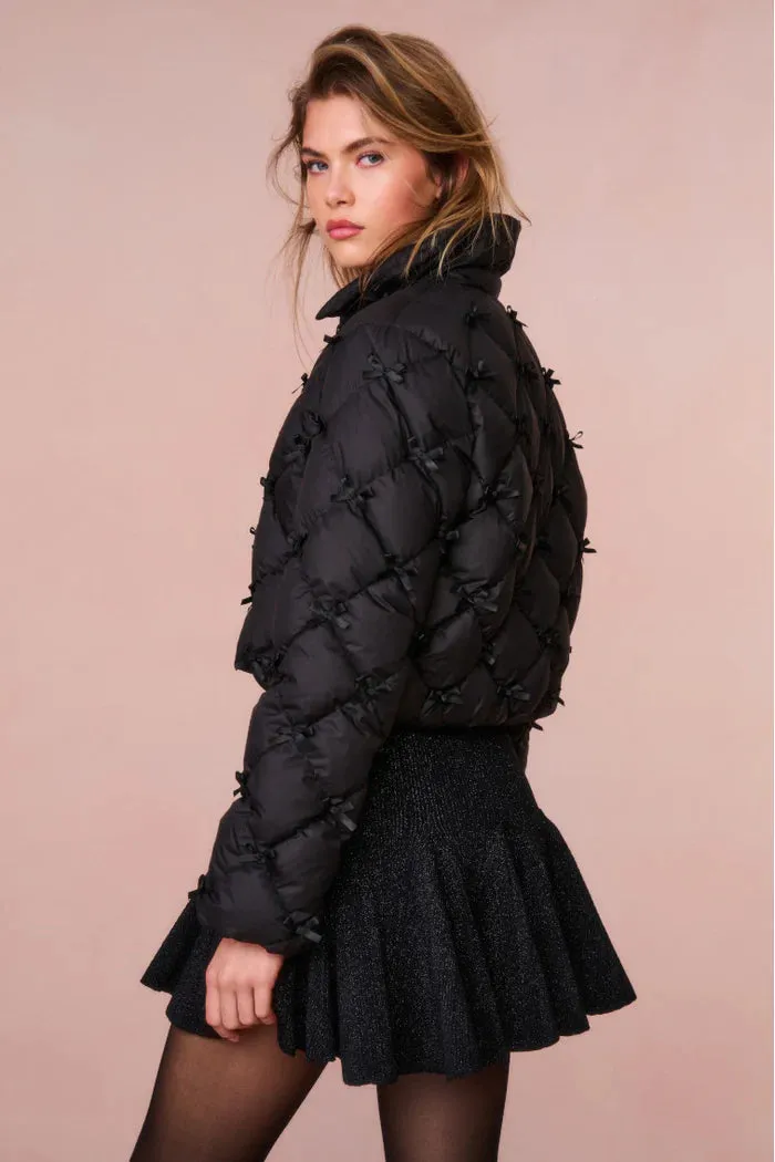 Kasey Quilted Bow Embellished Jacket