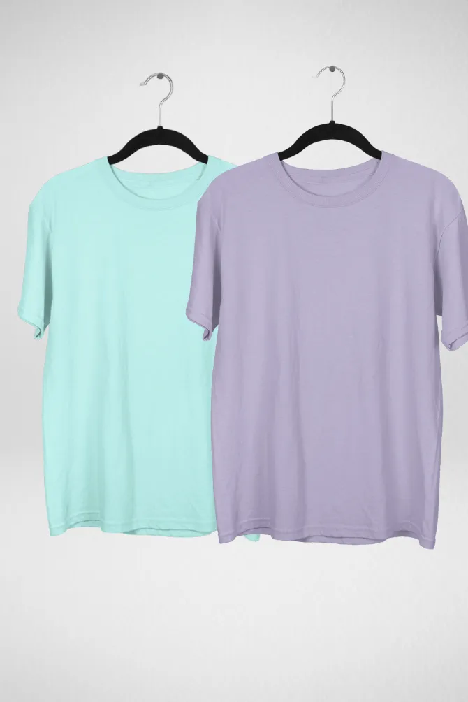 Lavender and Mint Oversized T-Shirts Combo for Men