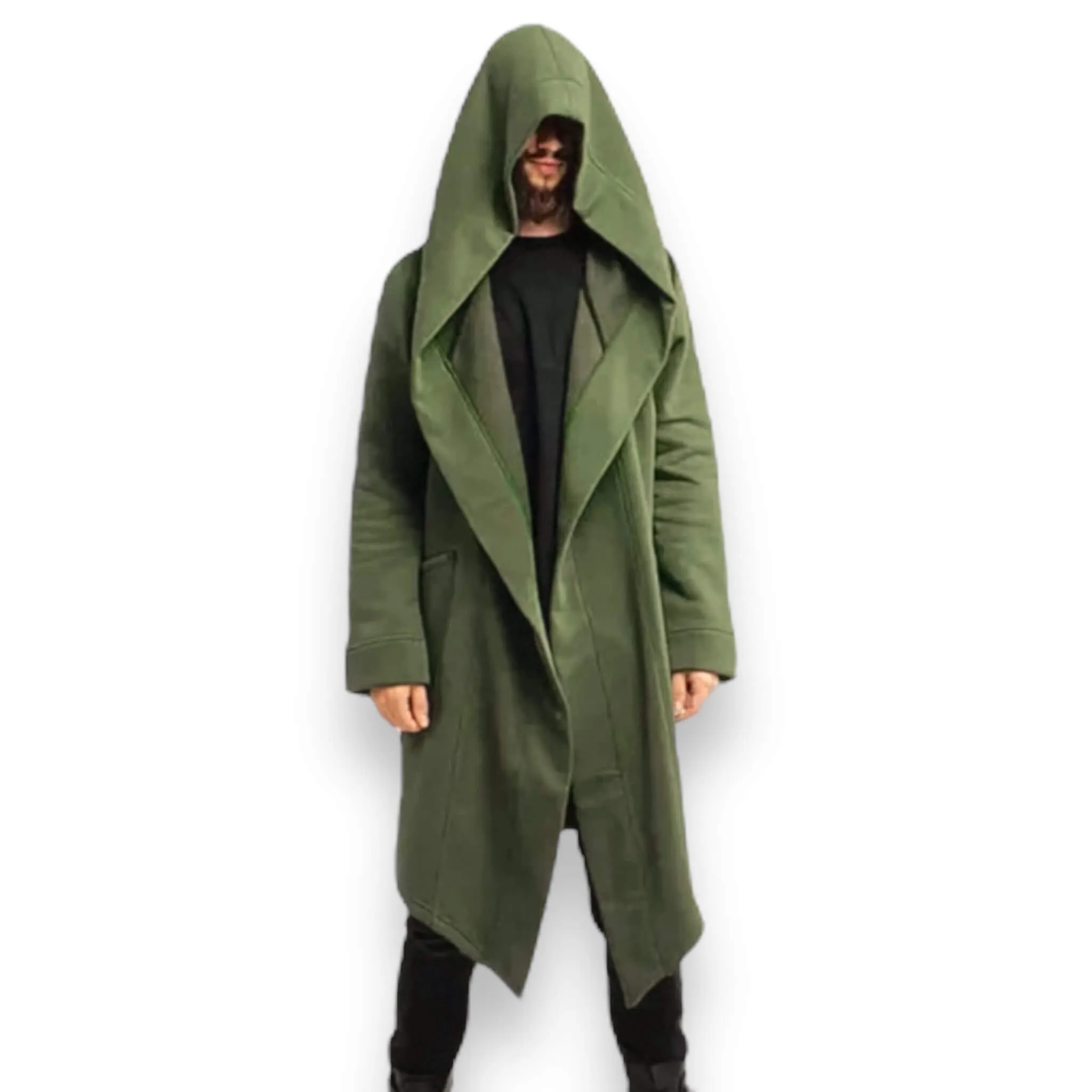 Long Hooded Cloak Cardigan Jacket