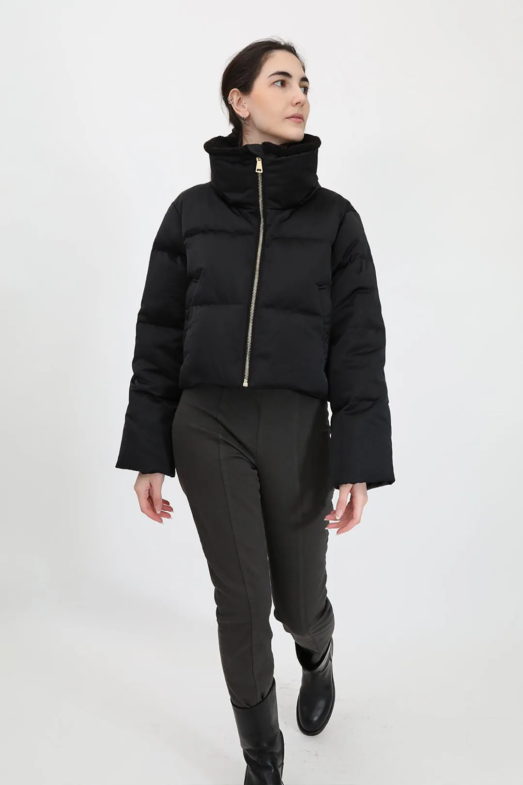 MERIBEL CROPPED COAT IN GOOSE DOWN