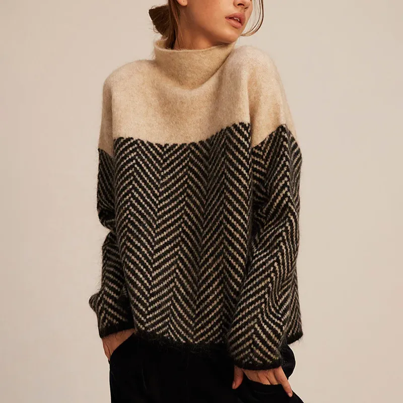 Nadia | Trendy Oversized Turtleneck Sweater