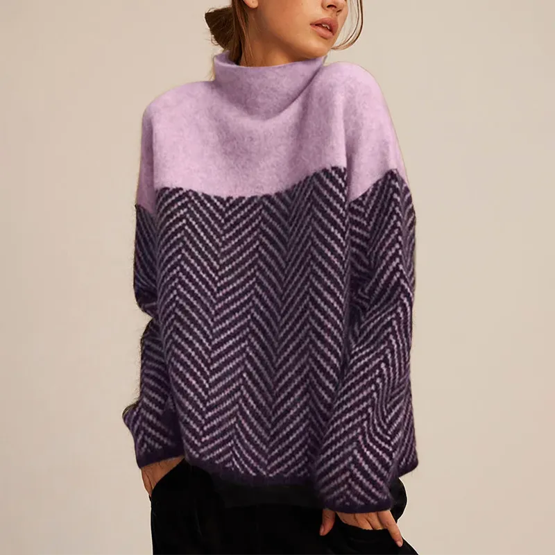 Nadia | Trendy Oversized Turtleneck Sweater