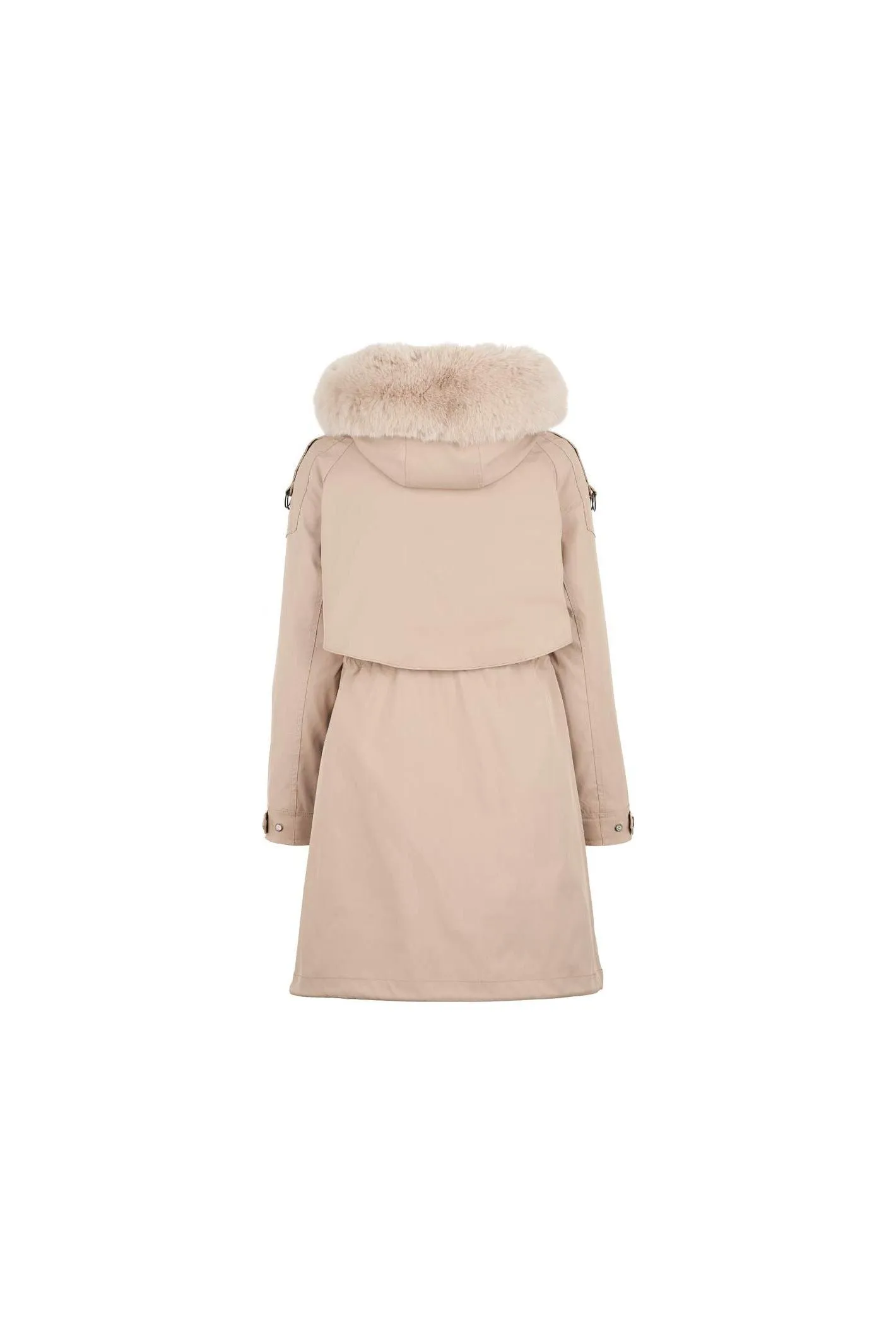 Natures Collection Marwa Jacket with Rabbit/Norwegian Fox NCF16660 | Beige | Clearance Final Sale