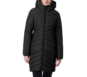 Shiny Mid Length Puffer Coat Black