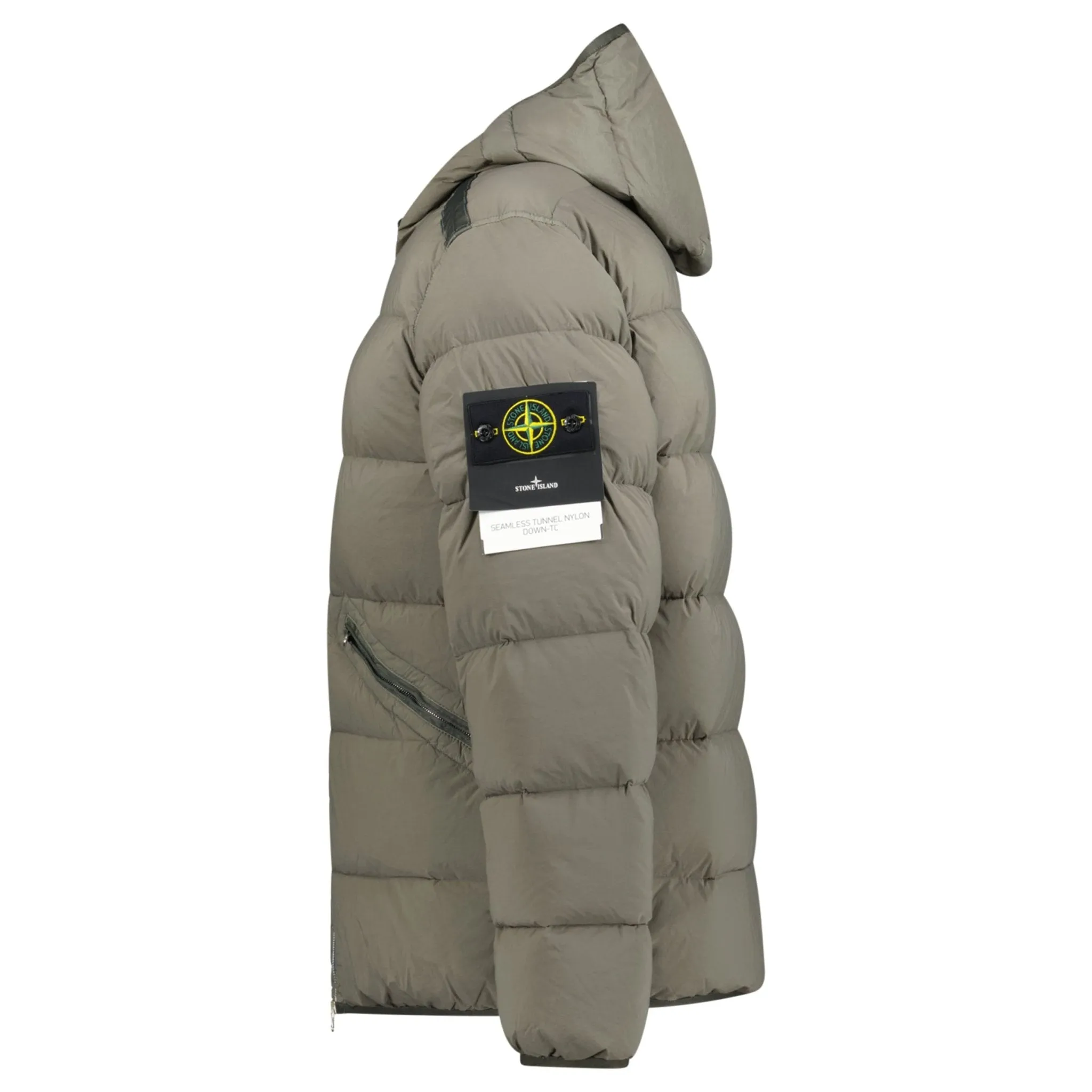 Stone Island Hooded Puffer Seamless Tunnel Nylon Walnut