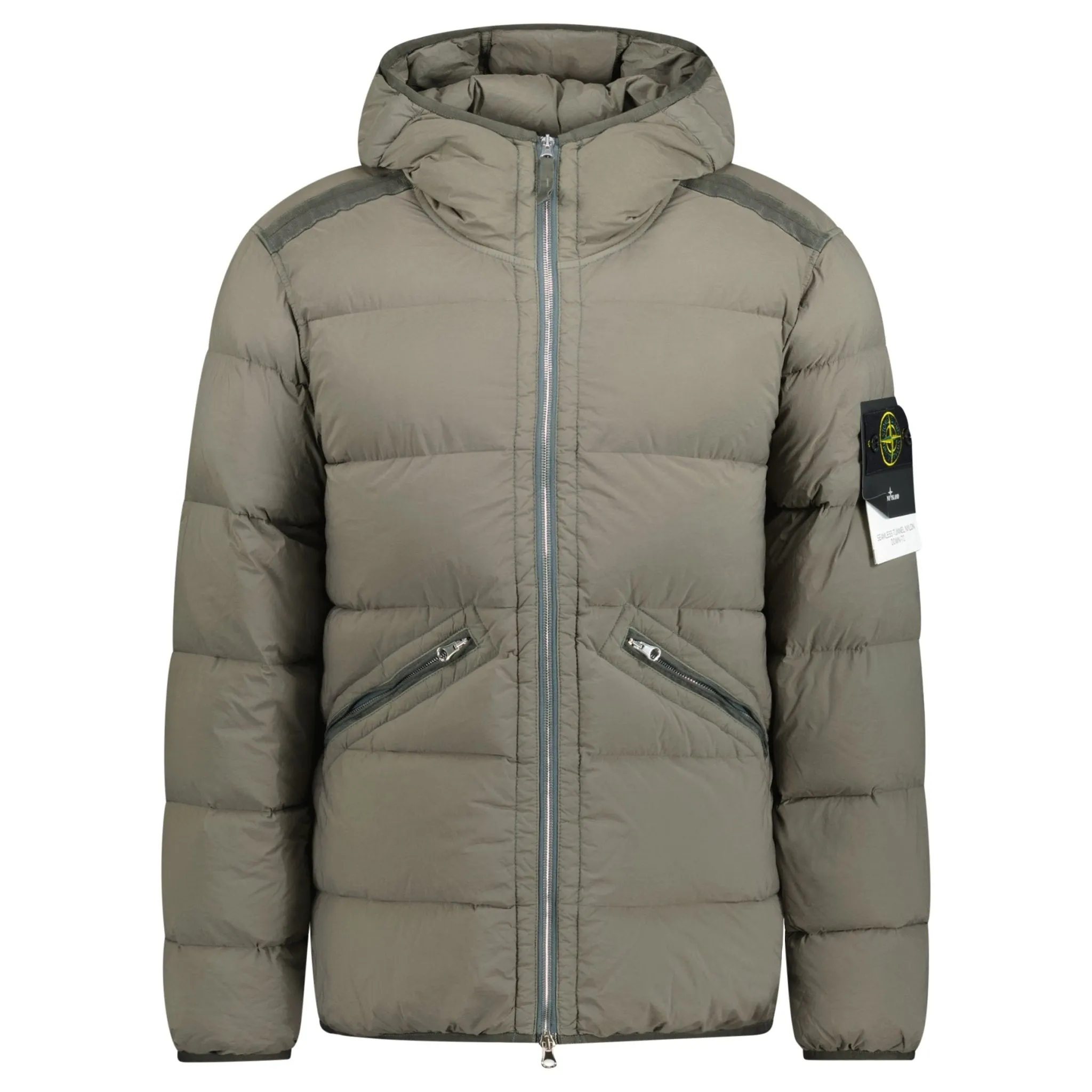 Stone Island Hooded Puffer Seamless Tunnel Nylon Walnut