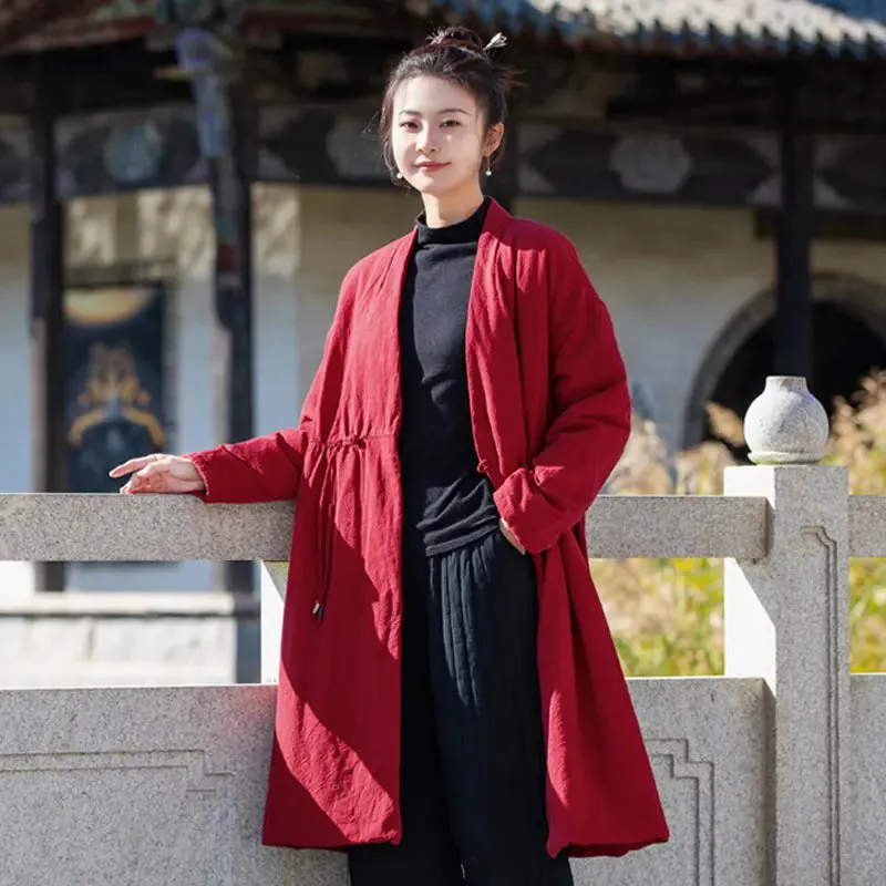 Stylish Women's Black Linen Cape Jacket for Cold Winter Days