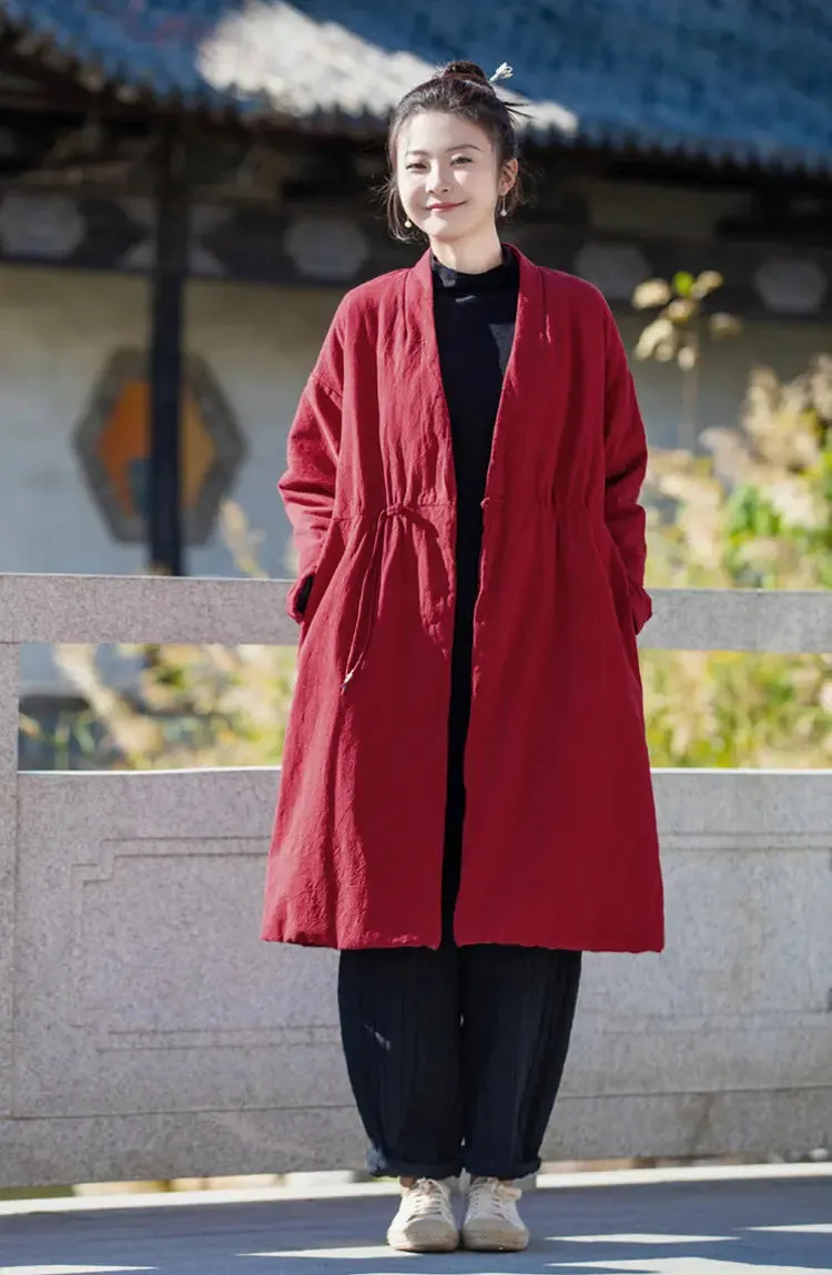 Stylish Women's Black Linen Cape Jacket for Cold Winter Days