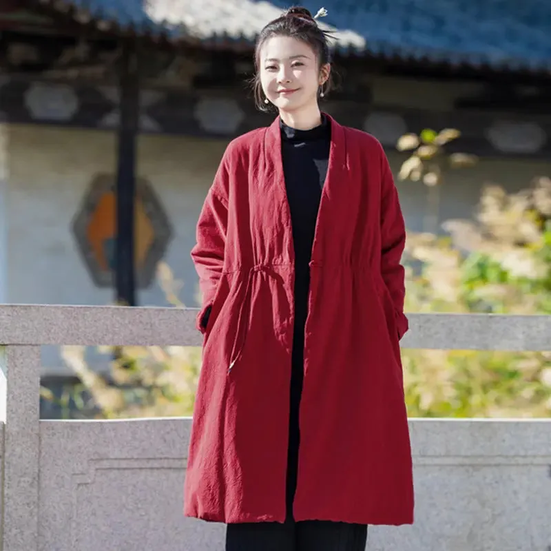 Stylish Women's Black Linen Cape Jacket for Cold Winter Days