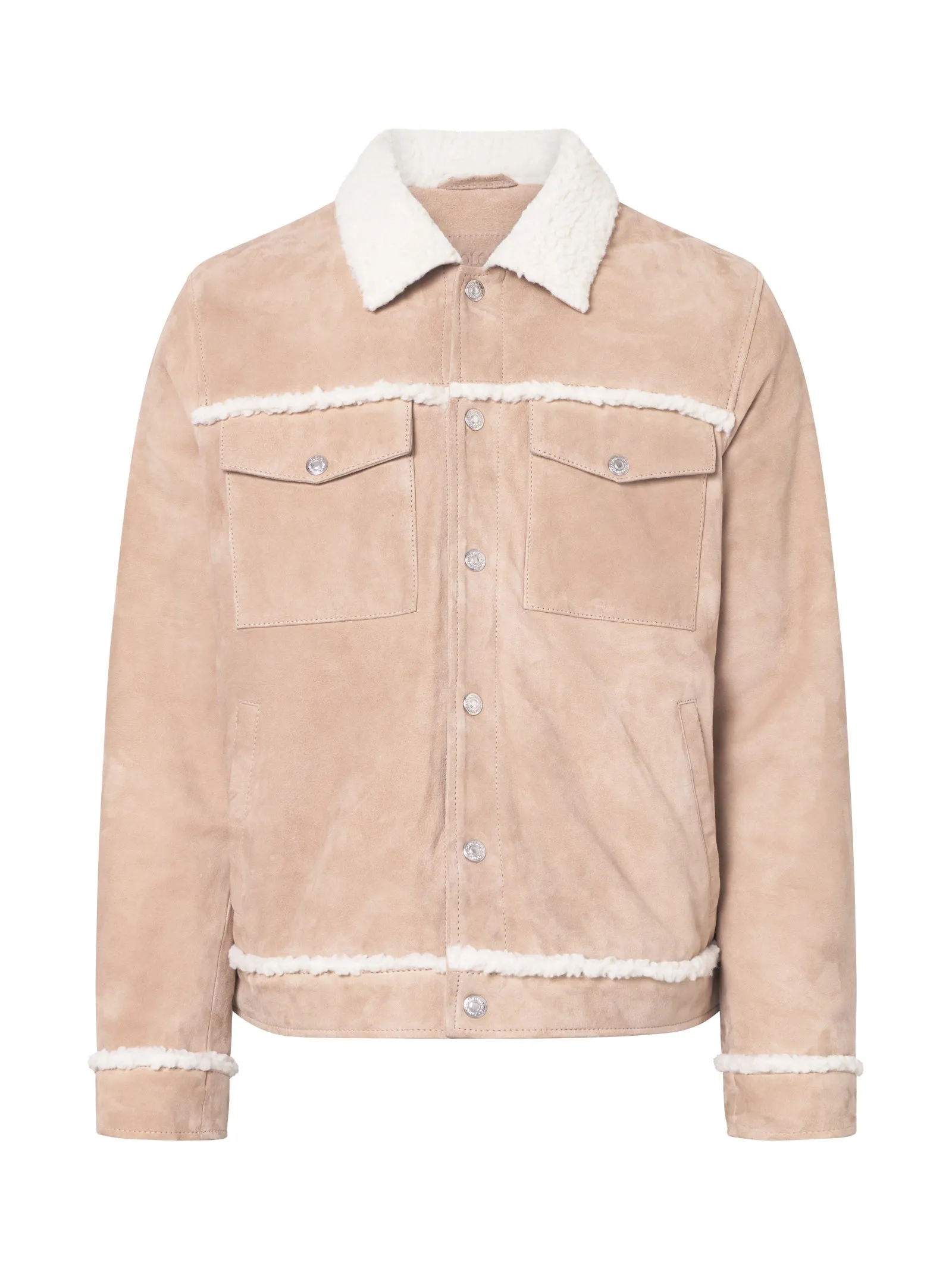 Suede Shearling Trucker Jacket