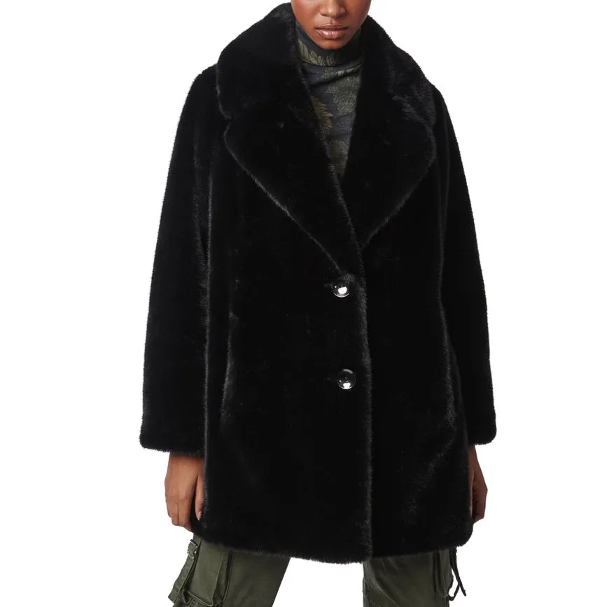 Swin Fur Coat Black